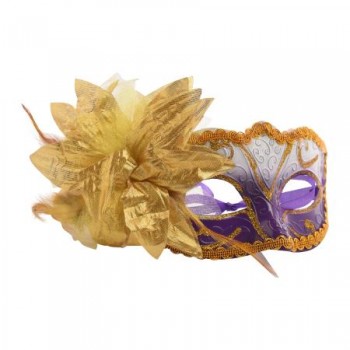 Венецианская маска Золотой цветок